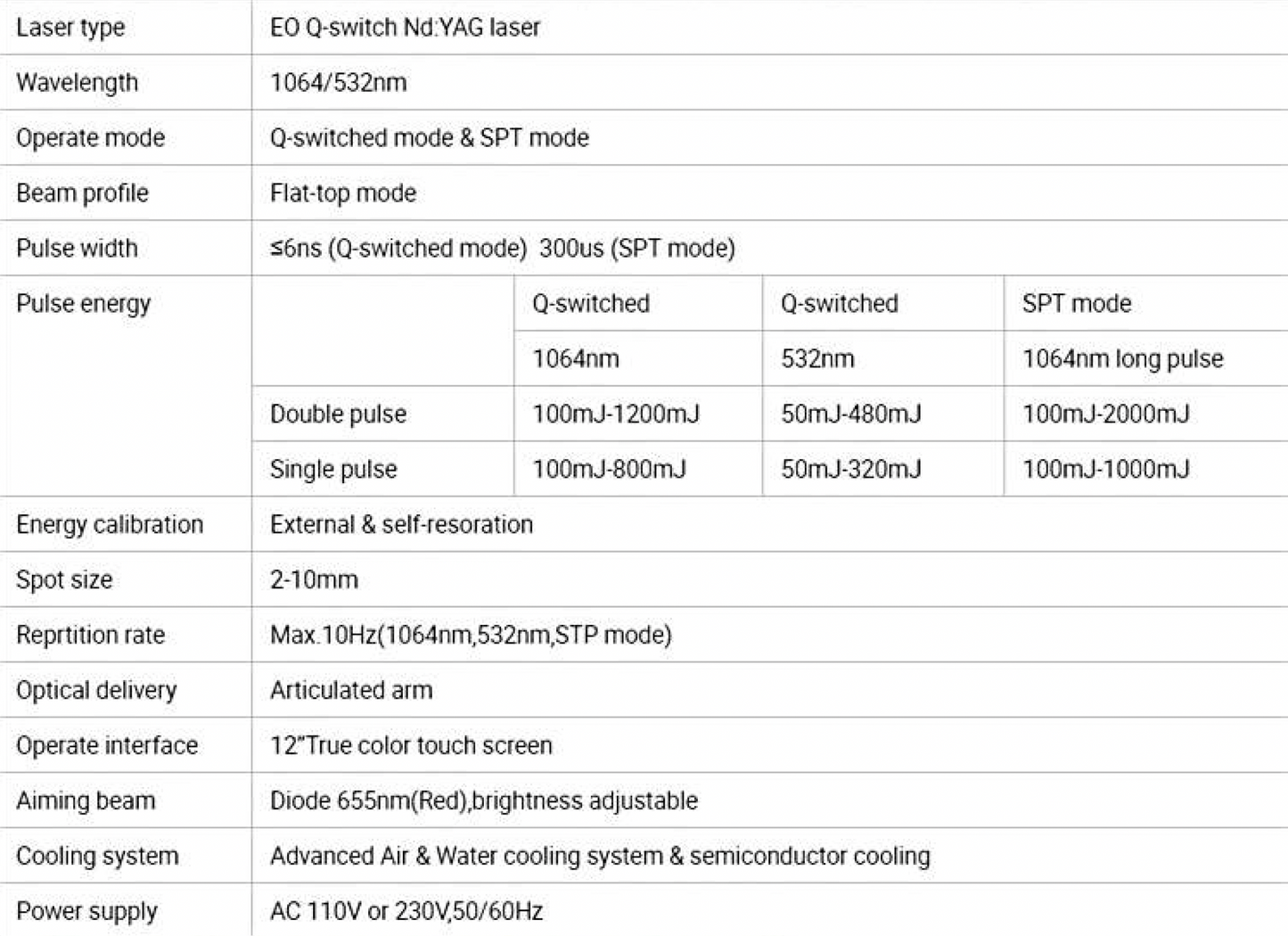 Laser Tattoo Removal Machine